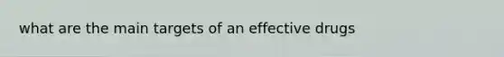 what are the main targets of an effective drugs