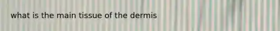 what is the main tissue of <a href='https://www.questionai.com/knowledge/kEsXbG6AwS-the-dermis' class='anchor-knowledge'>the dermis</a>