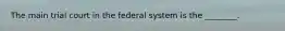 The main trial court in the federal system is the ________.