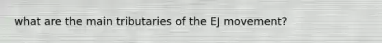 what are the main tributaries of the EJ movement?