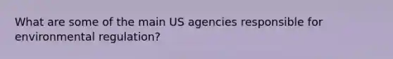 What are some of the main US agencies responsible for environmental regulation?