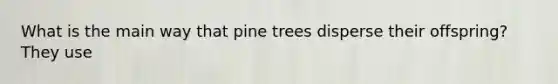 What is the main way that pine trees disperse their offspring? They use