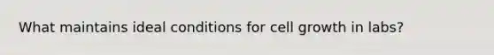 What maintains ideal conditions for cell growth in labs?