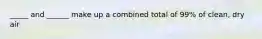 _____ and ______ make up a combined total of 99% of clean, dry air