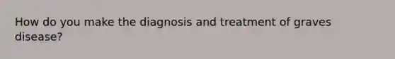 How do you make the diagnosis and treatment of graves disease?