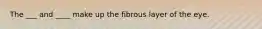 The ___ and ____ make up the fibrous layer of the eye.