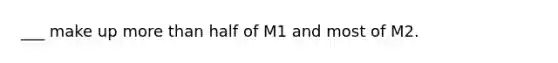 ___ make up <a href='https://www.questionai.com/knowledge/keWHlEPx42-more-than' class='anchor-knowledge'>more than</a> half of M1 and most of M2.