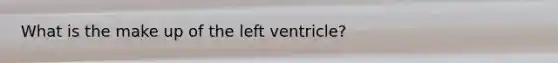 What is the make up of the left ventricle?