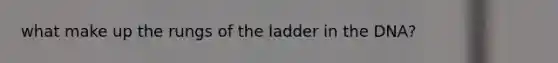 what make up the rungs of the ladder in the DNA?