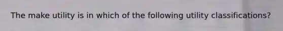 The make utility is in which of the following utility classifications?
