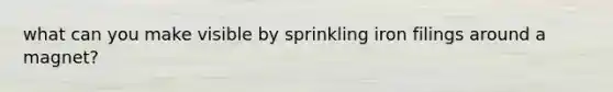 what can you make visible by sprinkling iron filings around a magnet?