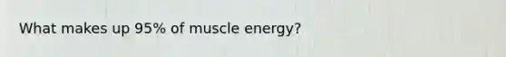 What makes up 95% of muscle energy?