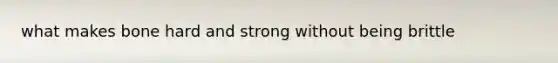 what makes bone hard and strong without being brittle