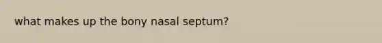 what makes up the bony nasal septum?