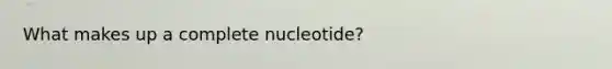 What makes up a complete nucleotide?