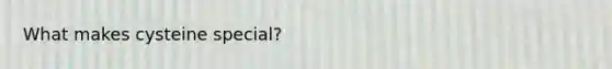 What makes cysteine special?