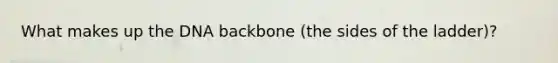 What makes up the DNA backbone (the sides of the ladder)?