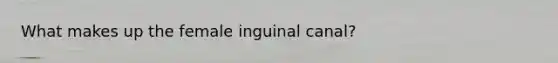 What makes up the female inguinal canal?