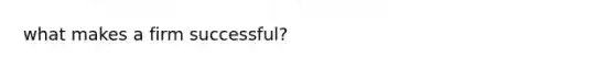 what makes a firm successful?