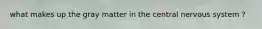 what makes up the gray matter in the central nervous system ?