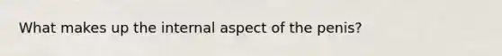 What makes up the internal aspect of the penis?