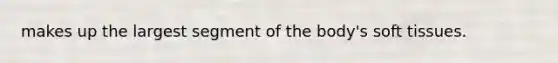 makes up the largest segment of the body's soft tissues.