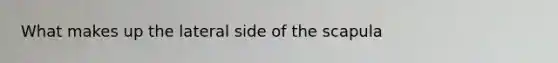 What makes up the lateral side of the scapula