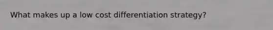 What makes up a low cost differentiation strategy?