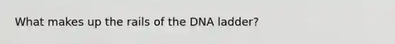 What makes up the rails of the DNA ladder?