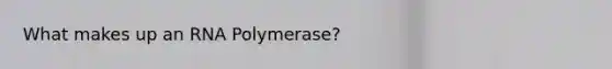 What makes up an RNA Polymerase?