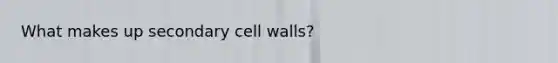 What makes up secondary cell walls?