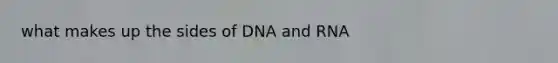 what makes up the sides of DNA and RNA