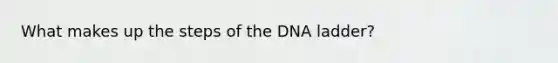 What makes up the steps of the DNA ladder?