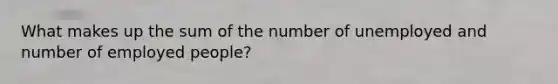 What makes up the sum of the number of unemployed and number of employed people?