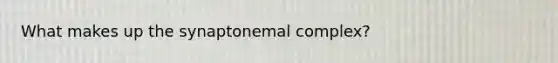 What makes up the synaptonemal complex?