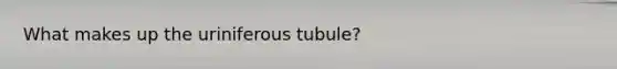 What makes up the uriniferous tubule?