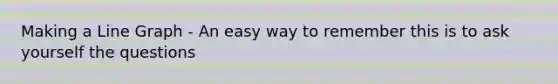 Making a <a href='https://www.questionai.com/knowledge/kCarlwtSzb-line-graph' class='anchor-knowledge'>line graph</a> - An easy way to remember this is to ask yourself the questions