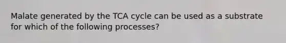 Malate generated by the TCA cycle can be used as a substrate for which of the following processes?