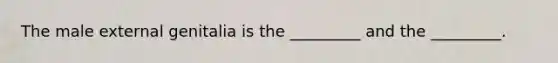 The male external genitalia is the _________ and the _________.