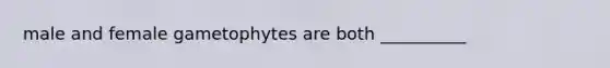 male and female gametophytes are both __________