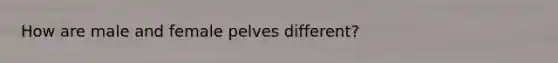 How are male and female pelves different?