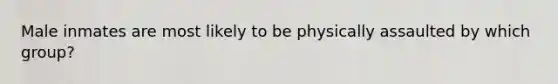 Male inmates are most likely to be physically assaulted by which group?