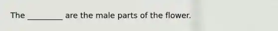 The _________ are the male parts of the flower.