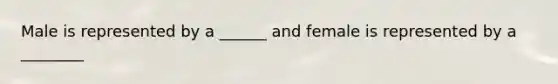 Male is represented by a ______ and female is represented by a ________