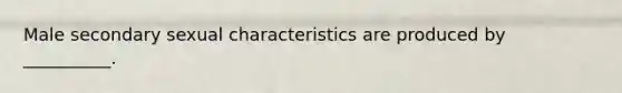 Male secondary sexual characteristics are produced by __________.