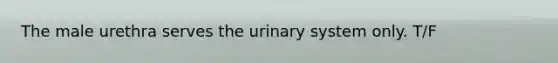 The male urethra serves the urinary system only. T/F