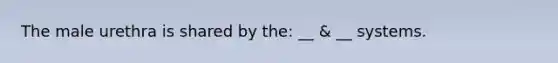 The male urethra is shared by the: __ & __ systems.