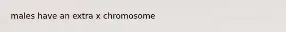 males have an extra x chromosome