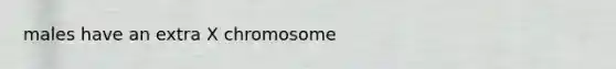 males have an extra X chromosome