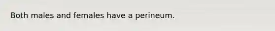 Both males and females have a perineum.